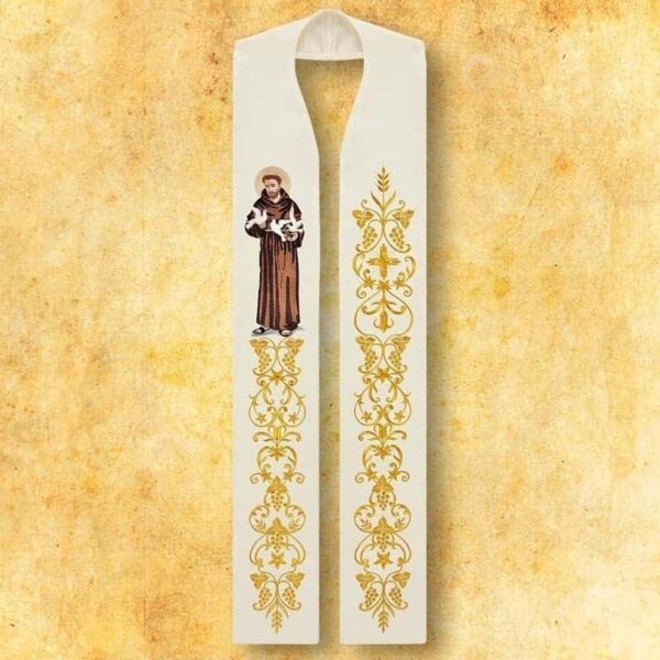 Stuła Haftowana "Św.
 Franciszek"