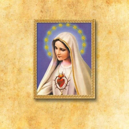Immagine su tessuto Cuore di Maria