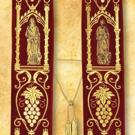 Stuła Haftowana "4 Ewangelistów" Plusz