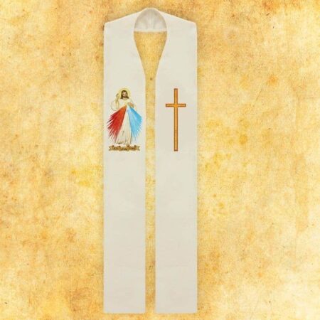 Stuła haftowana "Jezu Ufam Tobie"