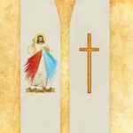 Stola liturgica ricamata con Gesù Misericordioso