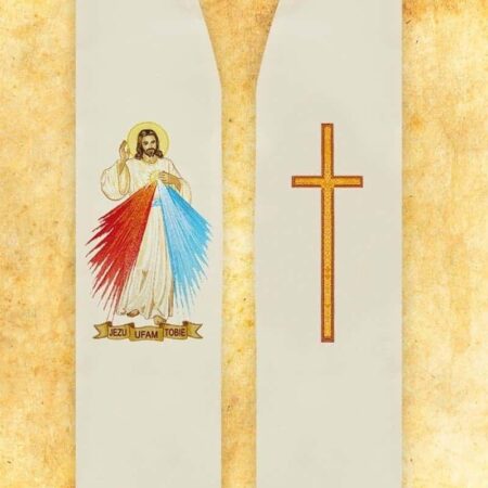 Stuła haftowana "Jezu Ufam Tobie"