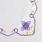 Tovagliolo ricamato viola 45×45