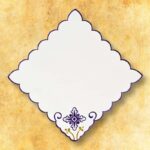 Tovagliolo ricamato viola 32×32