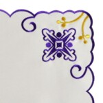 Tovagliolo ricamato viola 32×32