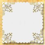 Tovagliolo ricamato con IHS