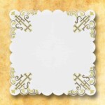 Tovagliolo ricamato liturgico con IHS