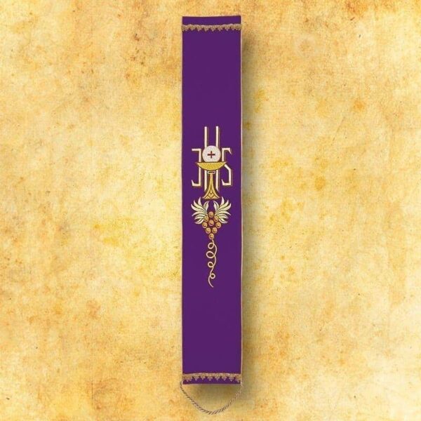 Uchwyt do dzwonka fioletowy haftowany