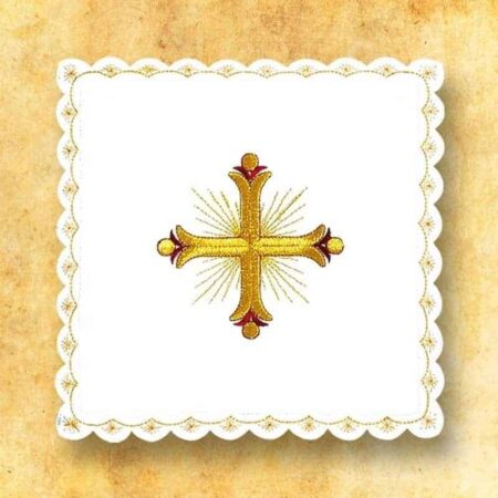 Palka haftowana biała nr 7