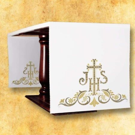 Obrus haftowany po bokach Turyński