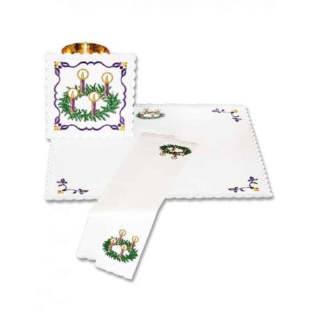 Komplet Adwentowy z wiankiem