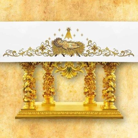 Obrus haftowany "W żłóbku leży"