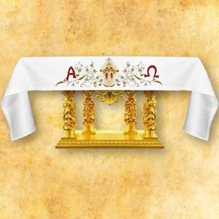 Obrus z haftem czołowym