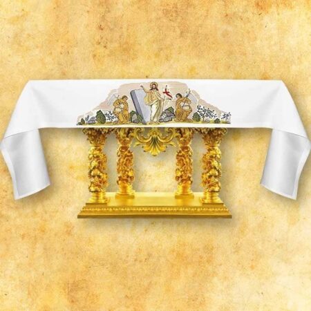 Obrus z haftem czołowym