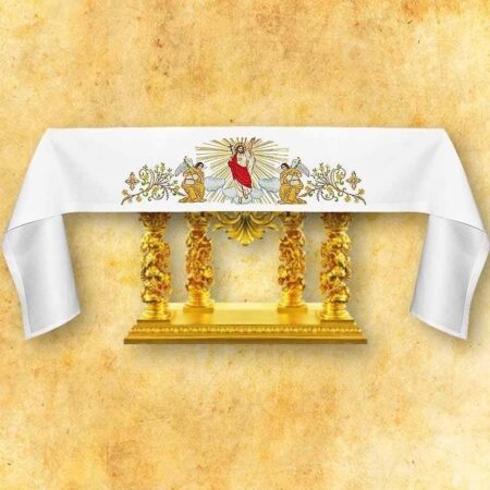 Obrus z haftem czołowym