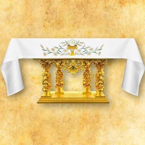 Obrus z haftem czołowym