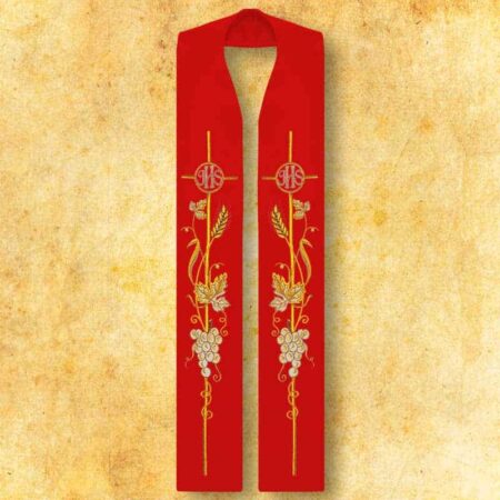 Stuła "IHS, Kłosy i Winogrona"