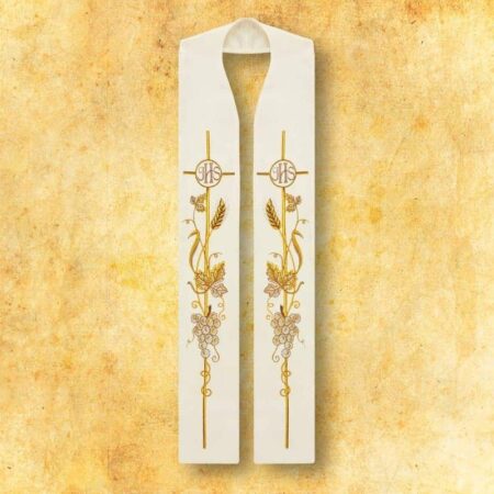 Stuła "IHS, Kłosy i Winogrona"