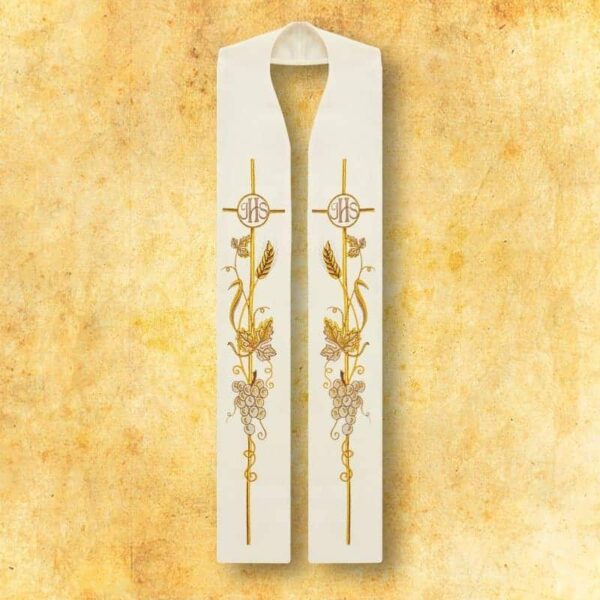 Stuła "IHS, Kłosy i Winogrona"