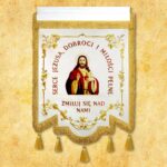 Chorągiew Haftowana Serce Jezusa