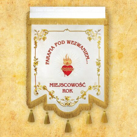 Chorągiew Haftowana Serce Jezusa