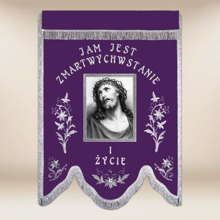 chorągiew żałobna Jezus Cierpiący