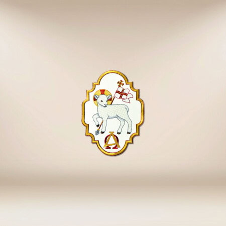 applicazione ricamata Agnello di Dio