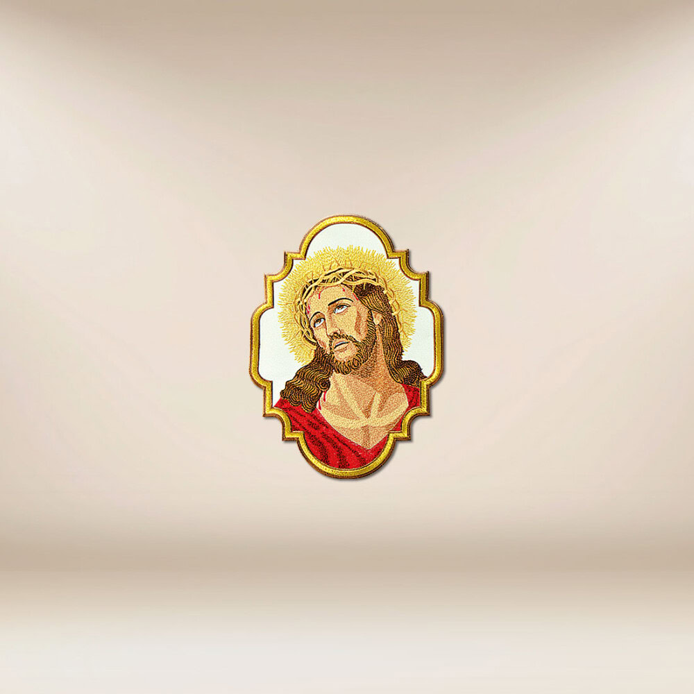 applicazione ricamata Gesù Sofferente