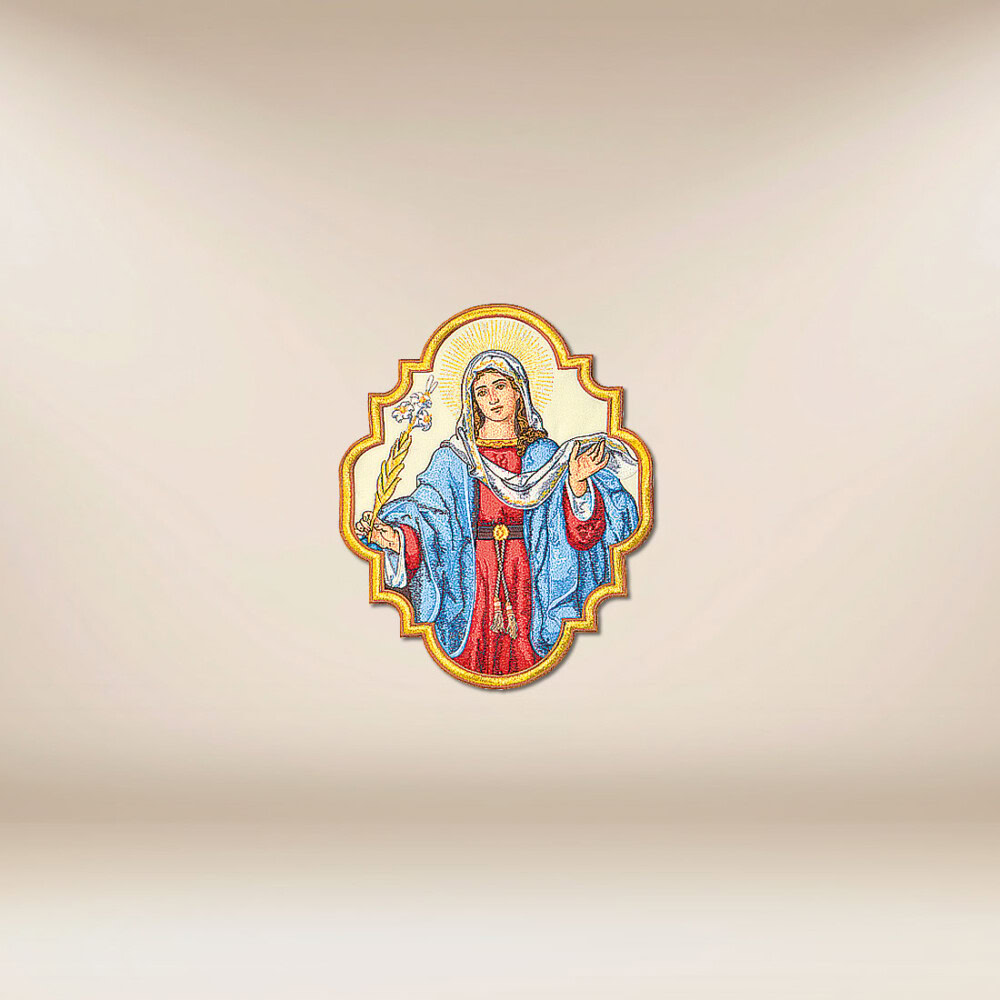applicazione ricamata Madonna
