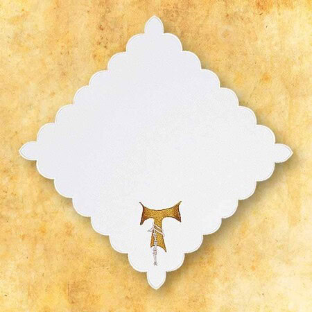 Tovagliolo ricamato "Francescano" 32x32