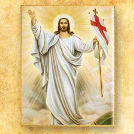 decorazione liturgica Cristo Risorto