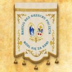 Chorągiew haftowana Maryja