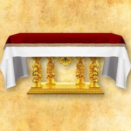 Nakrycie na ołtarz z pluszu - Bordowe