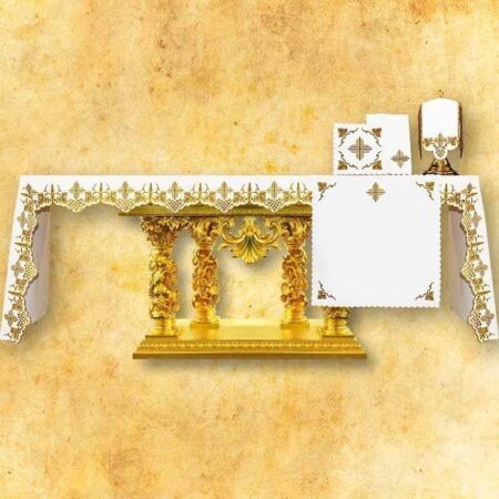 Obrus haftowany Złoto - Brązowy