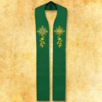  Stole sacerdotali ricamate IHS verde