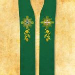  Stole sacerdotali ricamate IHS verde