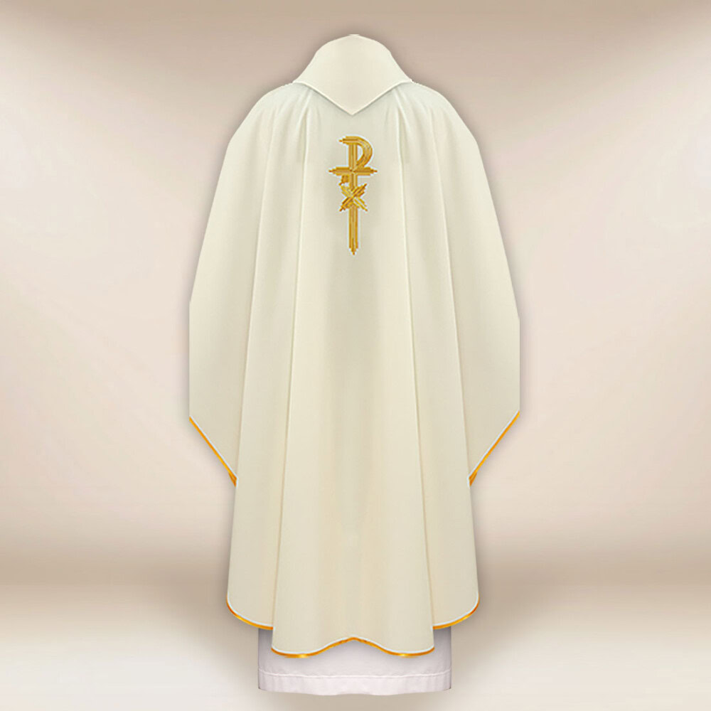 Completo casula e stola liturgica con simbolo dell'Agnello