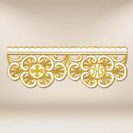 Coroncina da altare ricamata con IHS