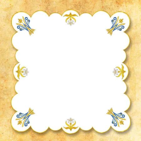 Serwetka haftowana "Maryjny Królewski" 110X110