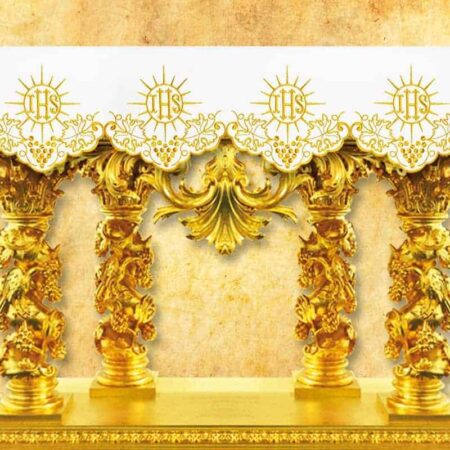 Serwetka haftowana "Cristiano" złota 32x32