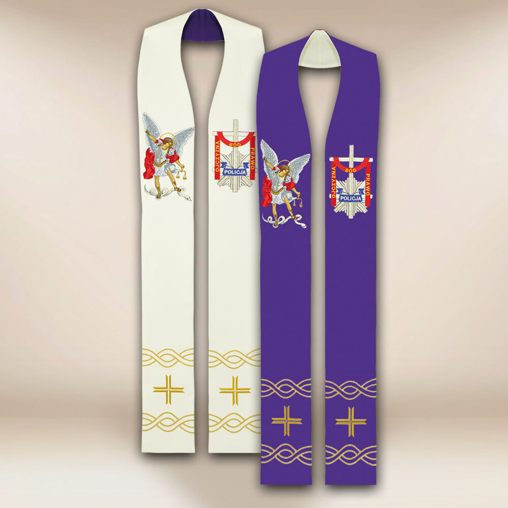 Stola ricamata doppia "Polizia"