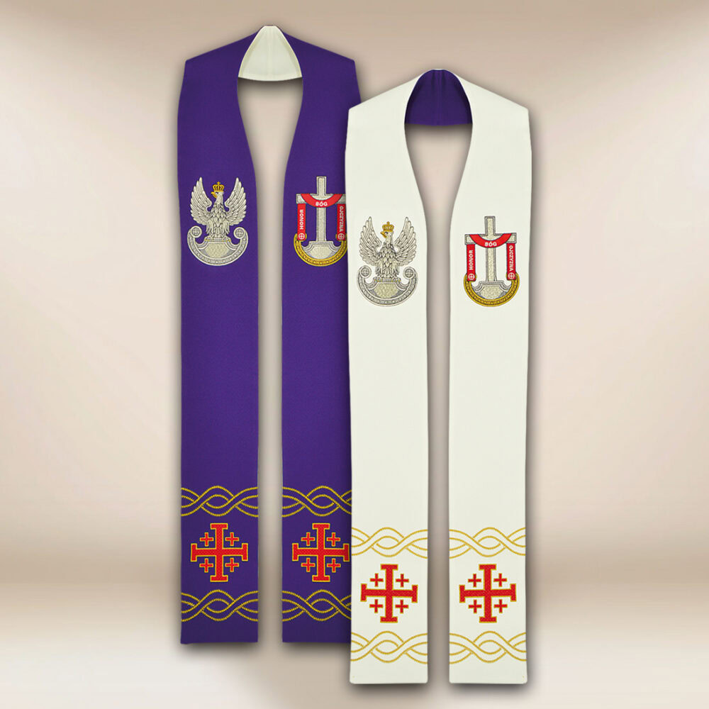 Stole ricamate bifacciali "Militare"