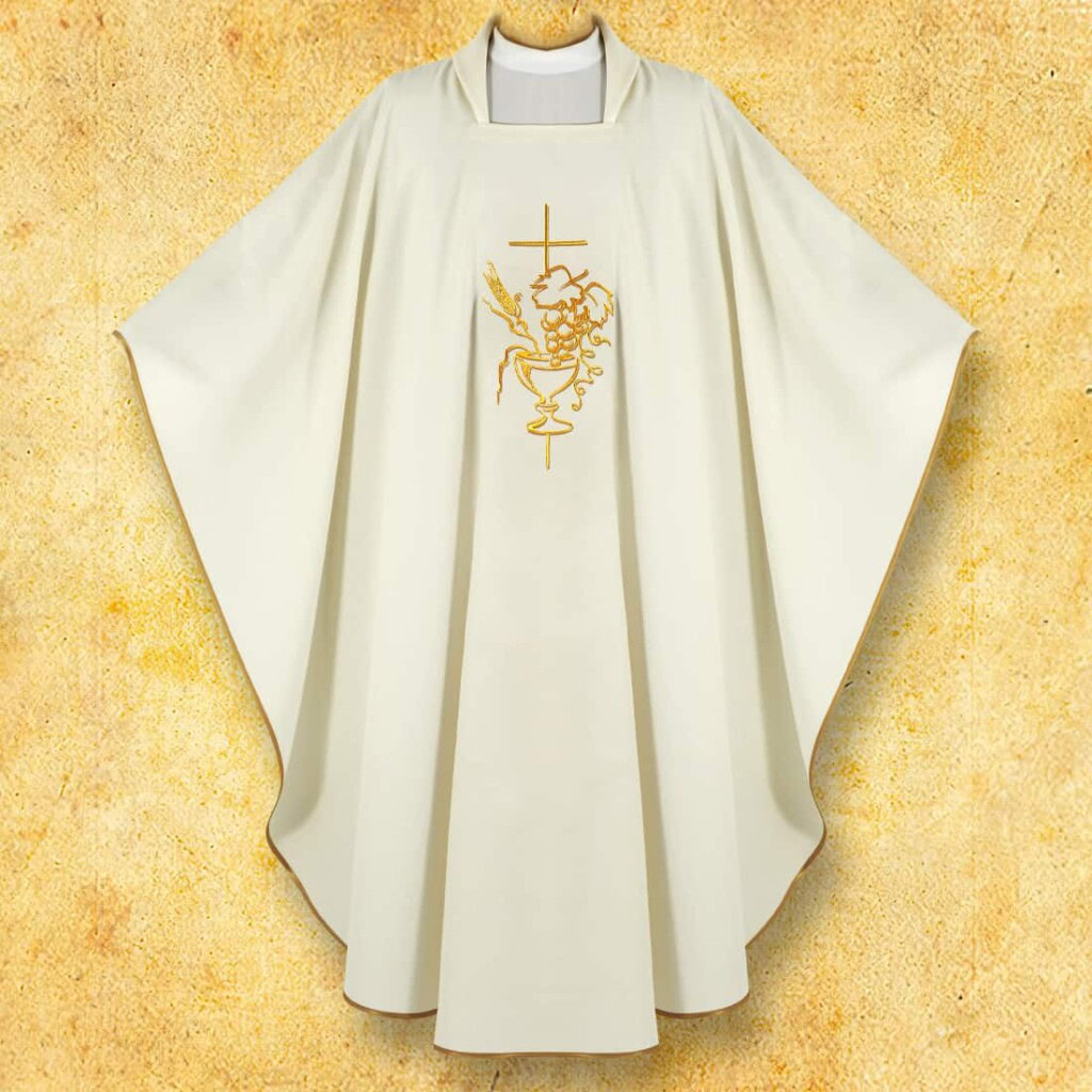 Casula ricamata Calice ecru