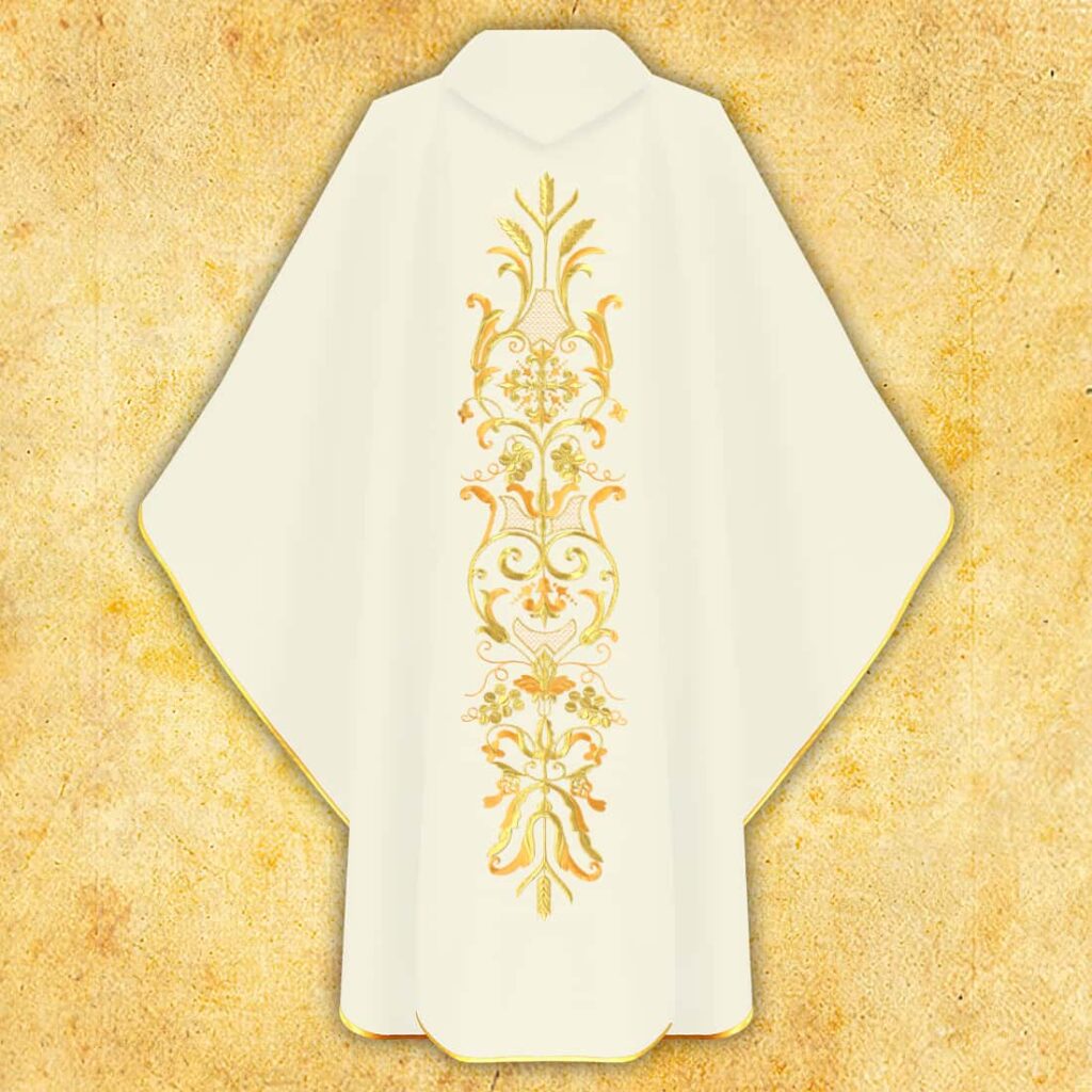 Casula ricamata Kłosy i Winogrono