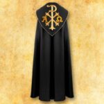 Piviale nero Alfa Omega PX