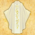 Casula ecru con passem ricamato
