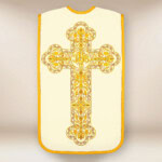 Casula romana ecru ricamata