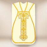 Casula romana ecru ricamata