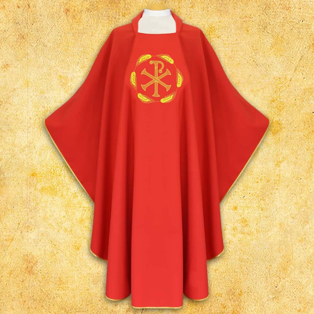 Casula ricamata PX rossa