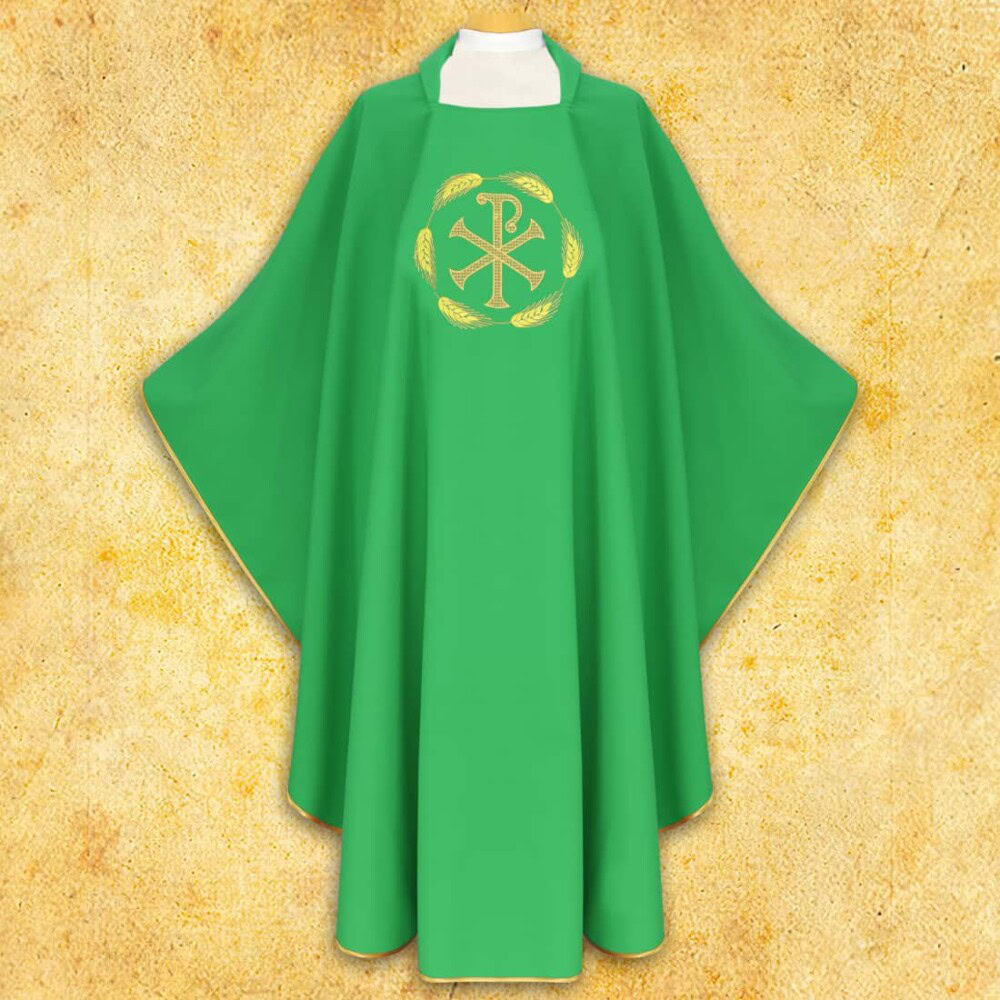 Casula ricamata PX verde